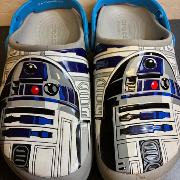 Crocs Star Wars R2-D2 Light Up Children's Youth Kids Boys Girls Size 3 - Picture 1 of 5